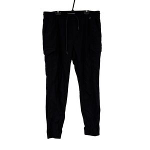 Projek Raw Black Stretch Cargo Jogger Pants